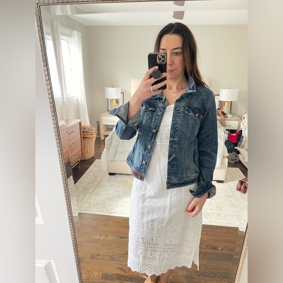 J. Crew White Eyelet Midi Dress - Picture 2 of 11